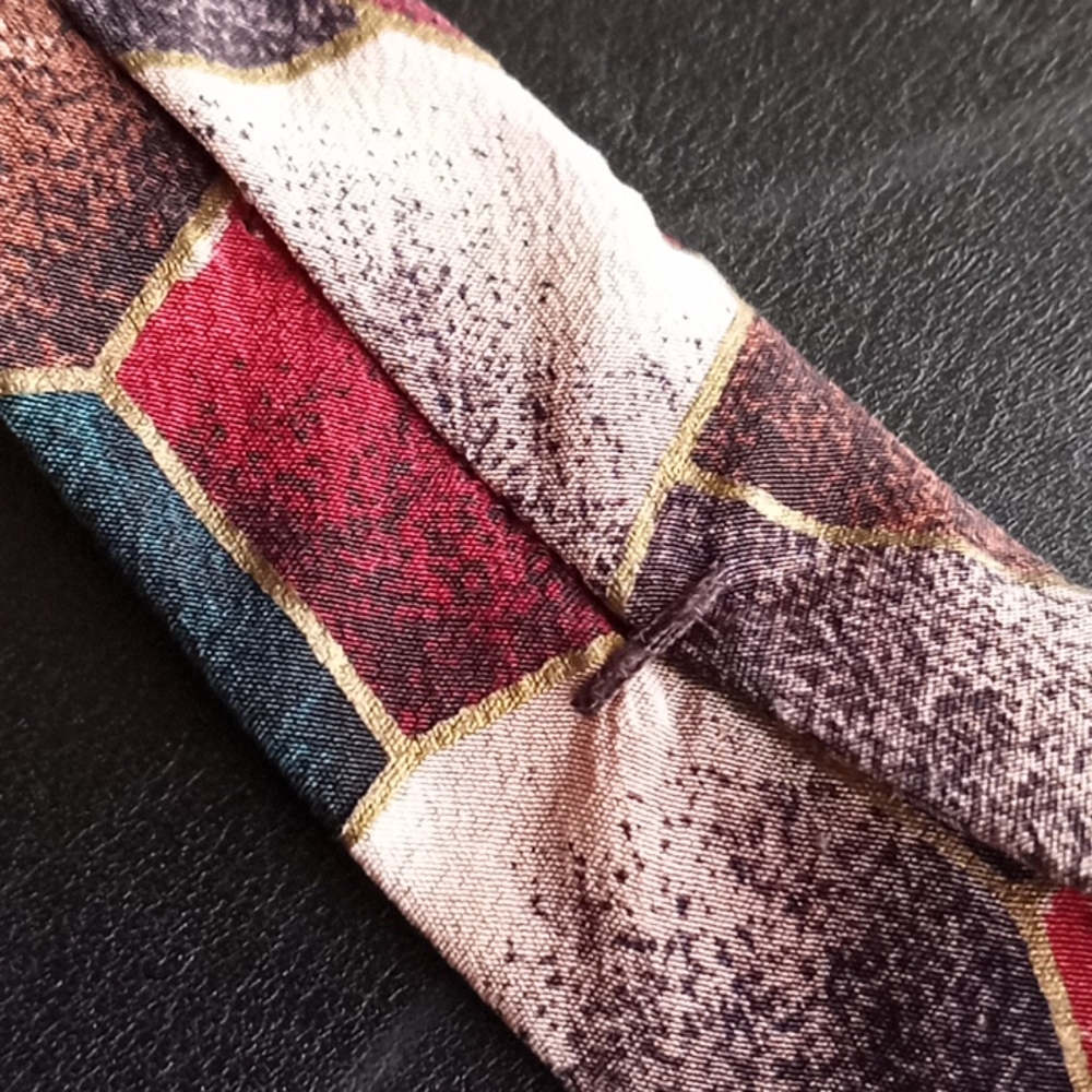 Tie 100% Italian Silk Multicolored - Picture 4 of 8